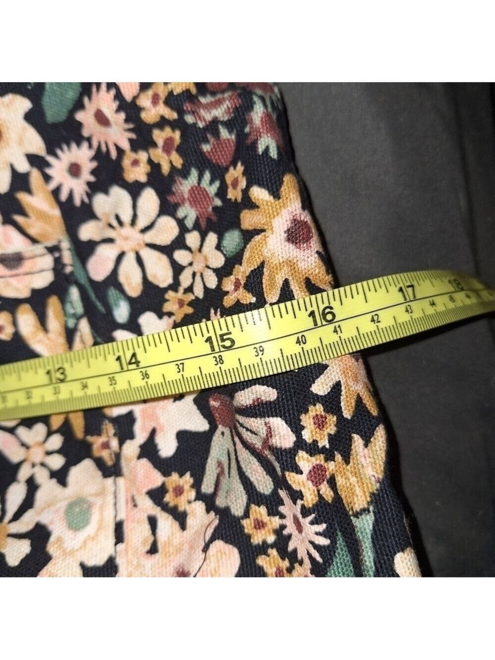 Floral Tote Bag Tan Straps - Picture 7 of 7